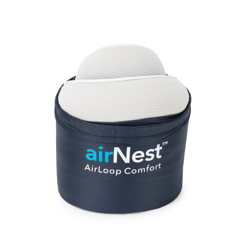 airNest by knēNest — Breathable Travel Neck Pillow with 360° Overlap Support
