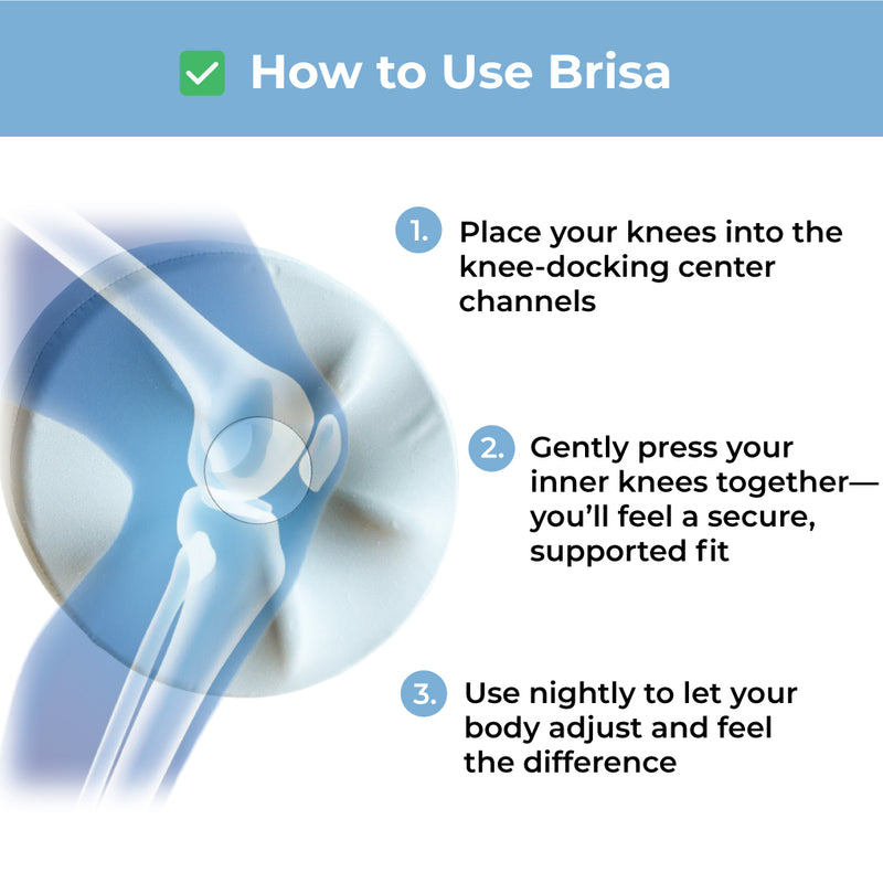 knēNest Brisa Cooling Knee Pillow – The Only AI-Enhanced Alignment Pillow for Side Sleepers