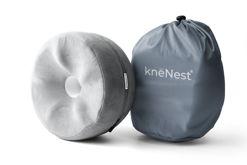 knēNest® AI-Optimized Knee Pillow for Side Sleepers, Sounder Sleep, Alleviate Back Pain, Hip & Knee Support
